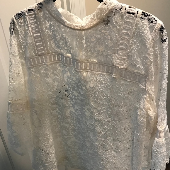 LOFT Tops - Long-sleeved Lace Top LOFT Tops - Long-sleeved Lace Top